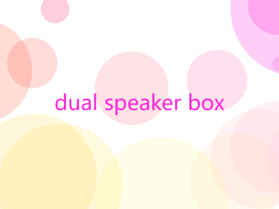 How dual speaker boxes work