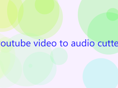 FAQ About youtube video to audio cutter